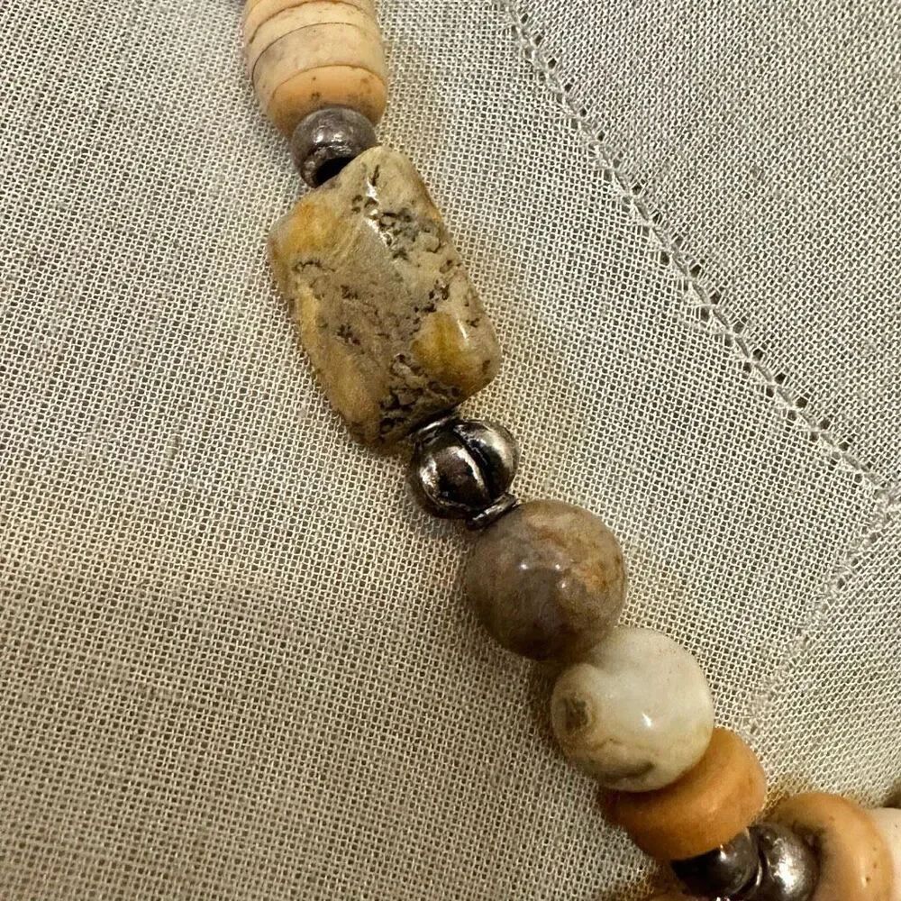 Crazy Lace Agate Pendant Necklace – Sterling Clasp, Natural Stone Beads - Picture 3 of 13